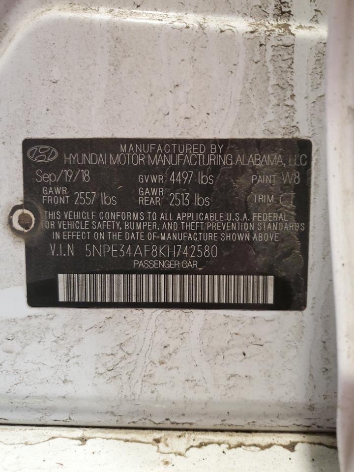 Photo 12 VIN: 5NPE34AF8KH742580 - HYUNDAI SONATA 