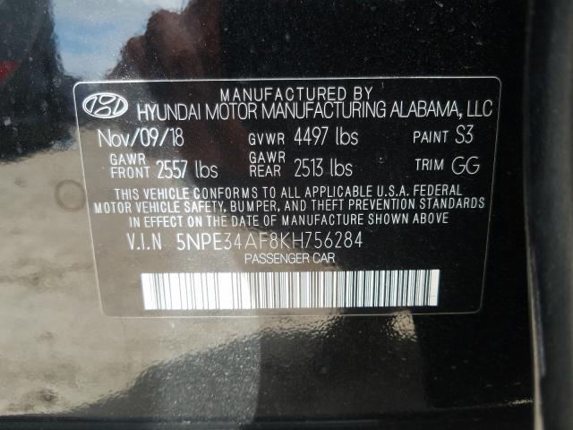 Photo 9 VIN: 5NPE34AF8KH756284 - HYUNDAI SONATA LIM 