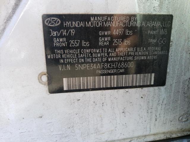 Photo 11 VIN: 5NPE34AF8KH768600 - HYUNDAI SONATA 