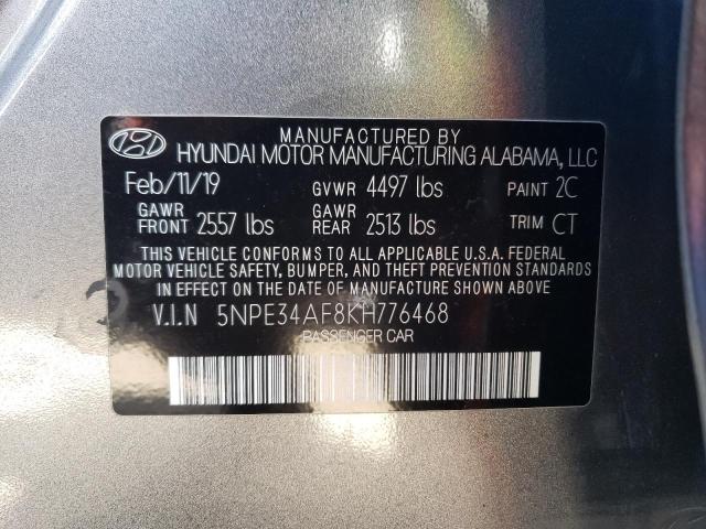 Photo 11 VIN: 5NPE34AF8KH776468 - HYUNDAI SONATA LIM 