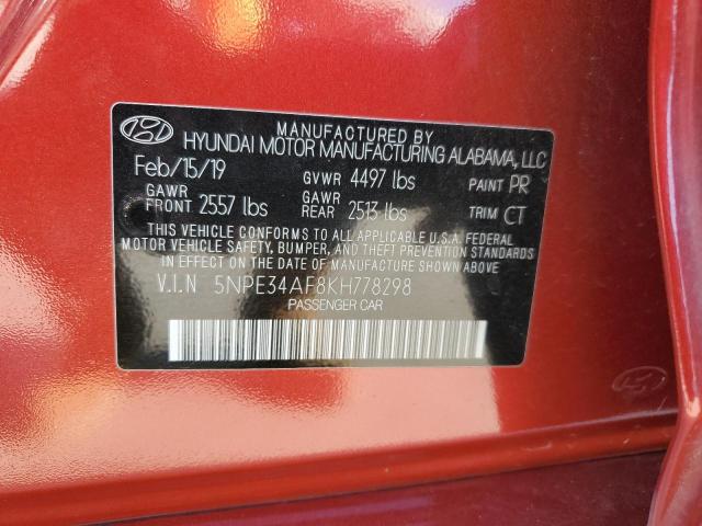 Photo 11 VIN: 5NPE34AF8KH778298 - HYUNDAI SONATA LIM 