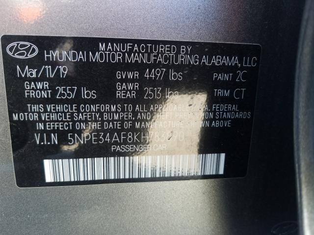 Photo 9 VIN: 5NPE34AF8KH783890 - HYUNDAI SONATA LIM 