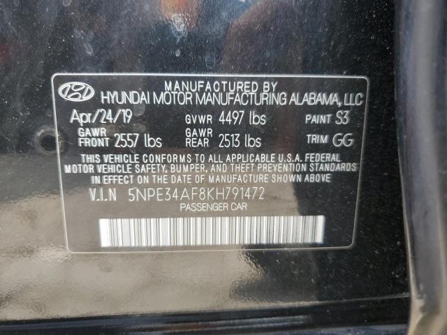 Photo 11 VIN: 5NPE34AF8KH791472 - HYUNDAI SONATA 