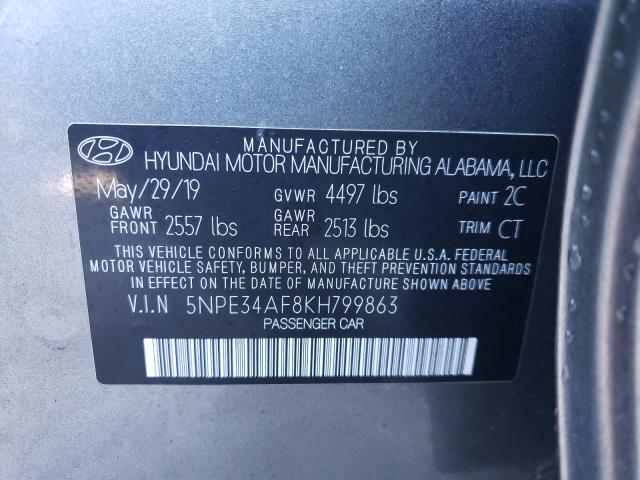 Photo 9 VIN: 5NPE34AF8KH799863 - HYUNDAI SONATA LIM 