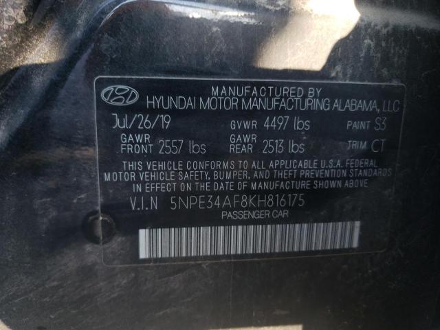 Photo 11 VIN: 5NPE34AF8KH816175 - HYUNDAI SONATA LIM 