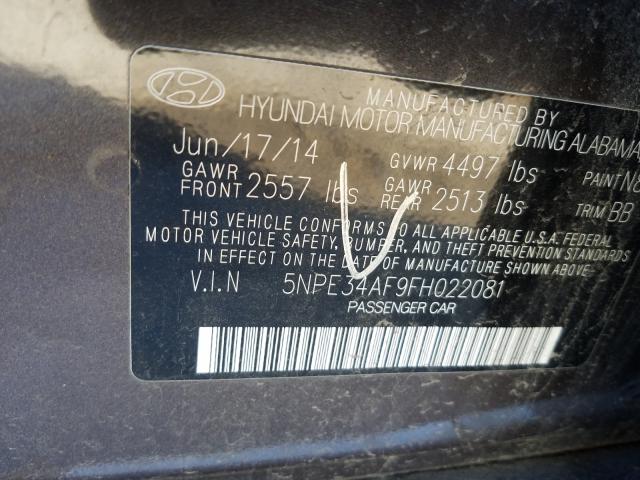 Photo 9 VIN: 5NPE34AF9FH022081 - HYUNDAI SONATA SPO 