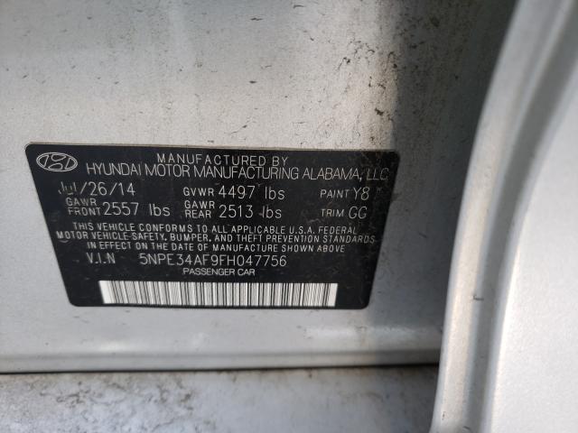 Photo 9 VIN: 5NPE34AF9FH047756 - HYUNDAI SONATA SPO 