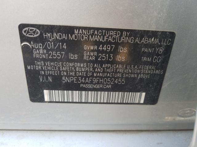 Photo 9 VIN: 5NPE34AF9FH052455 - HYUNDAI SONATA SPO 