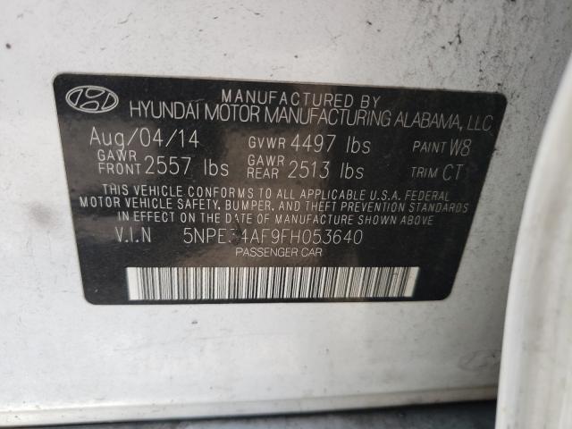 Photo 9 VIN: 5NPE34AF9FH053640 - HYUNDAI SONATA SPO 