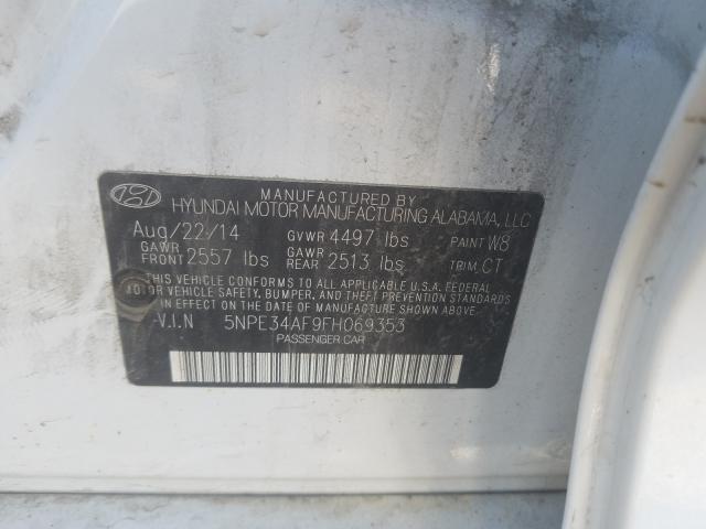 Photo 9 VIN: 5NPE34AF9FH069353 - HYUNDAI SONATA SPO 