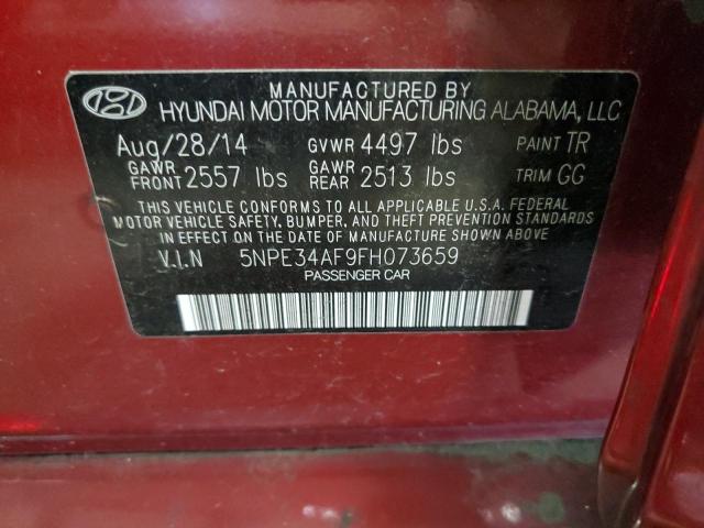 Photo 9 VIN: 5NPE34AF9FH073659 - HYUNDAI SONATA SPO 