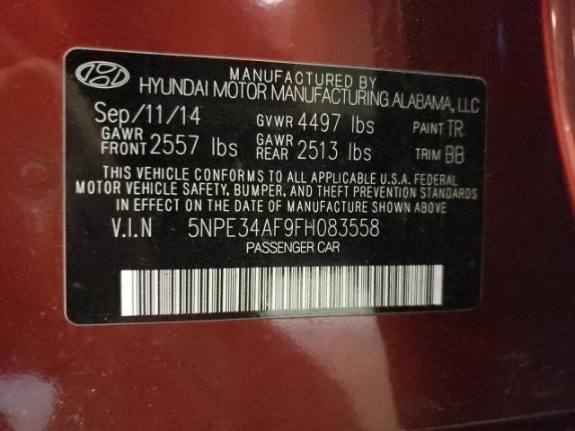 Photo 9 VIN: 5NPE34AF9FH083558 - HYUNDAI SONATA 