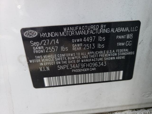 Photo 9 VIN: 5NPE34AF9FH096343 - HYUNDAI SONATA SPO 