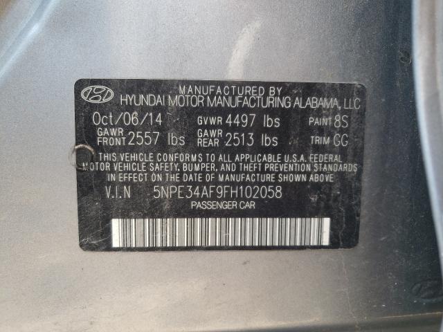 Photo 9 VIN: 5NPE34AF9FH102058 - HYUNDAI SONATA SPO 