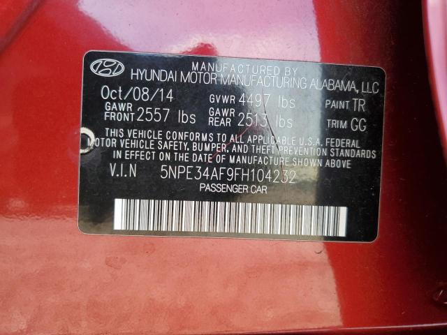 Photo 11 VIN: 5NPE34AF9FH104232 - HYUNDAI SONATA 