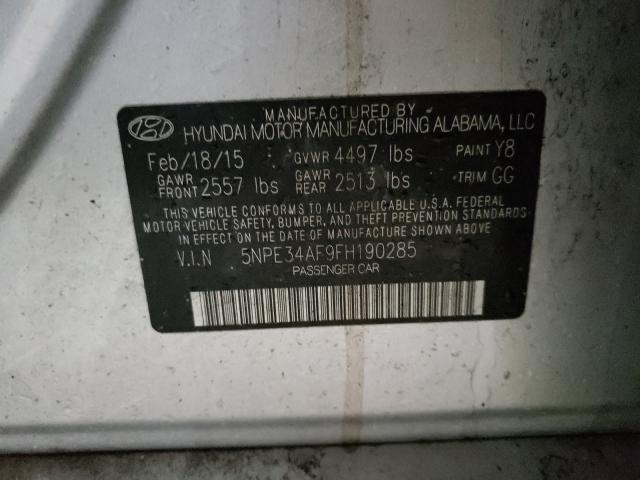 Photo 9 VIN: 5NPE34AF9FH190285 - HYUNDAI SONATA SPO 