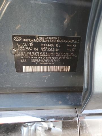 Photo 11 VIN: 5NPE34AF9FH217419 - HYUNDAI SONATA SPO 