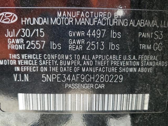 Photo 11 VIN: 5NPE34AF9GH280229 - HYUNDAI SONATA 