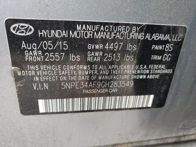 Photo 12 VIN: 5NPE34AF9GH283549 - HYUNDAI SONATA 