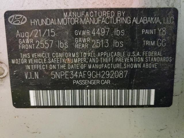 Photo 11 VIN: 5NPE34AF9GH292087 - HYUNDAI SONATA 