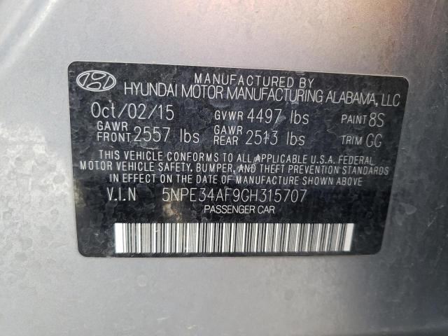 Photo 11 VIN: 5NPE34AF9GH315707 - HYUNDAI SONATA 