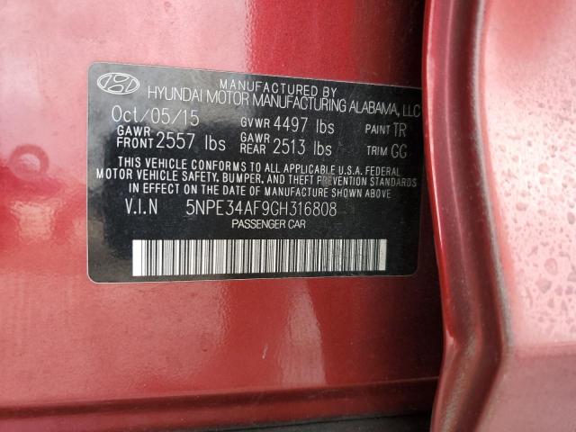 Photo 11 VIN: 5NPE34AF9GH316808 - HYUNDAI SONATA 