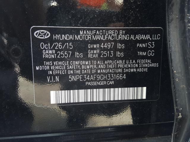 Photo 9 VIN: 5NPE34AF9GH331664 - HYUNDAI SONATA SPO 