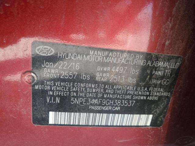 Photo 11 VIN: 5NPE34AF9GH383537 - HYUNDAI SONATA SPO 