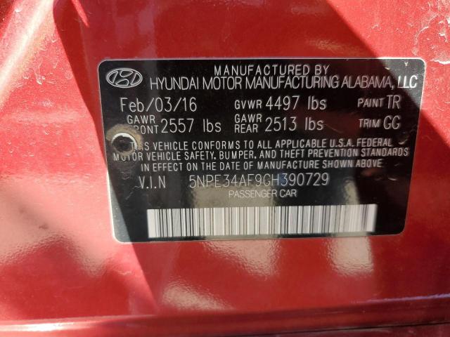 Photo 9 VIN: 5NPE34AF9GH390729 - HYUNDAI SONATA SPO 