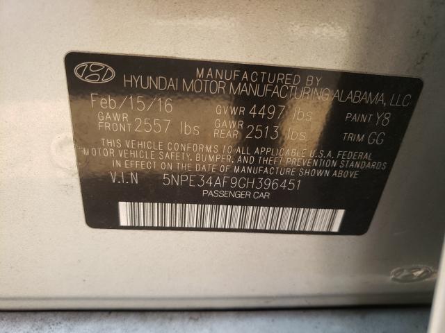 Photo 9 VIN: 5NPE34AF9GH396451 - HYUNDAI SONATA SPO 