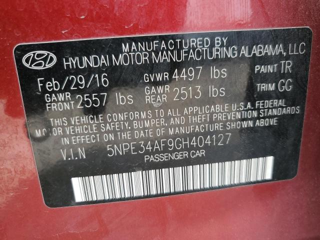 Photo 12 VIN: 5NPE34AF9GH404127 - HYUNDAI SONATA SPO 