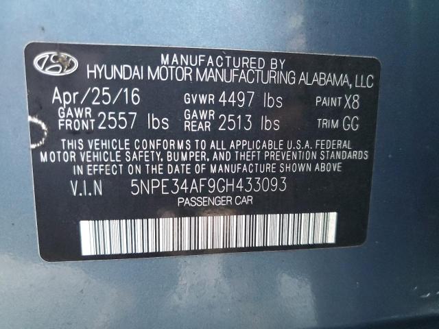 Photo 9 VIN: 5NPE34AF9GH433093 - HYUNDAI SONATA SPO 