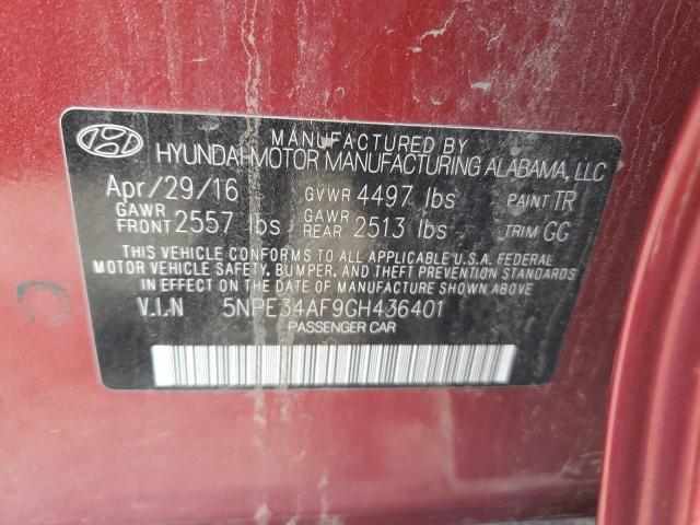 Photo 11 VIN: 5NPE34AF9GH436401 - HYUNDAI SONATA 