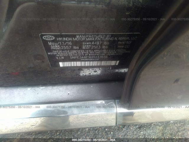 Photo 8 VIN: 5NPE34AF9HH443656 - HYUNDAI SONATA SPO 