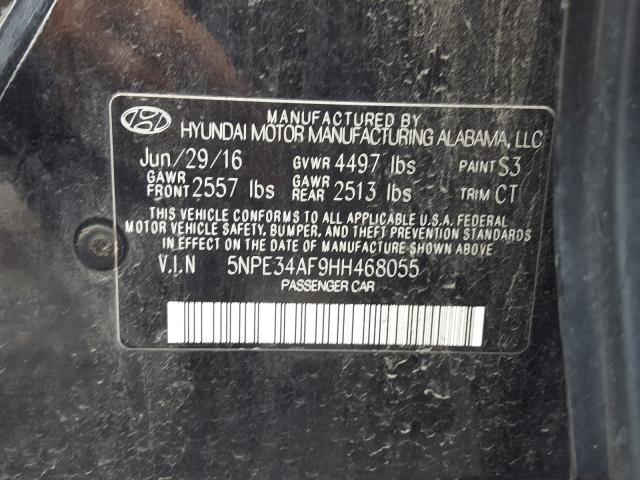 Photo 9 VIN: 5NPE34AF9HH468055 - HYUNDAI SONATA SPO 