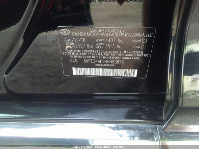 Photo 8 VIN: 5NPE34AF9HH483879 - HYUNDAI SONATA 