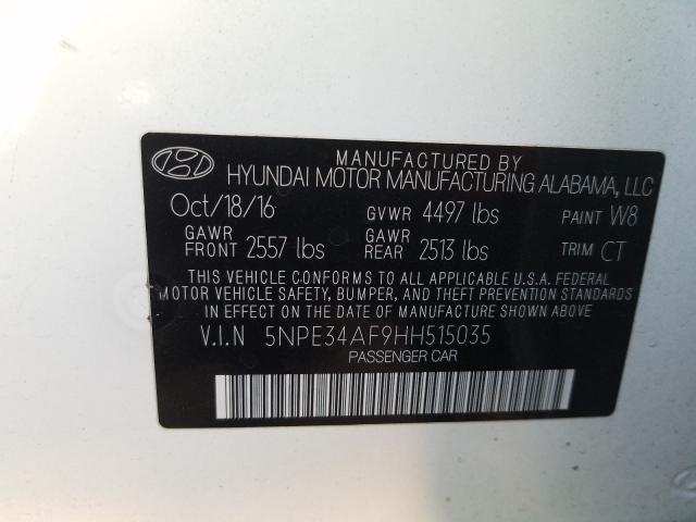 Photo 9 VIN: 5NPE34AF9HH515035 - HYUNDAI SONATA SPO 