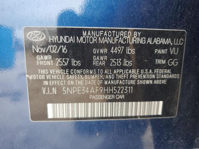 Photo 11 VIN: 5NPE34AF9HH522311 - HYUNDAI SONATA SPO 