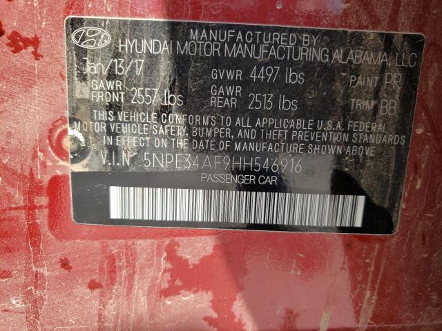 Photo 9 VIN: 5NPE34AF9HH546916 - HYUNDAI SONATA SPO 