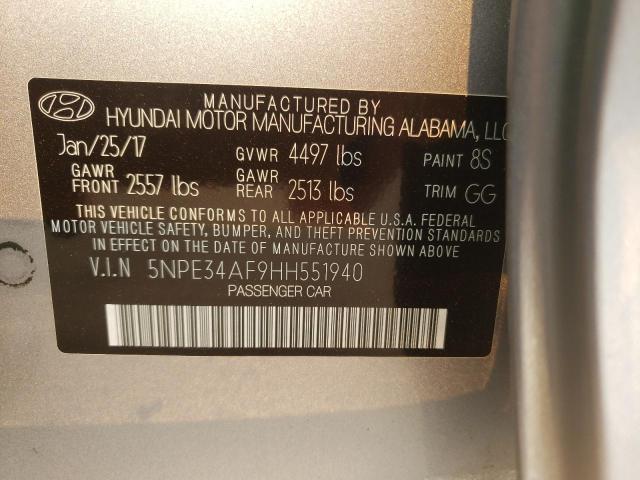 Photo 11 VIN: 5NPE34AF9HH551940 - HYUNDAI SONATA SPO 