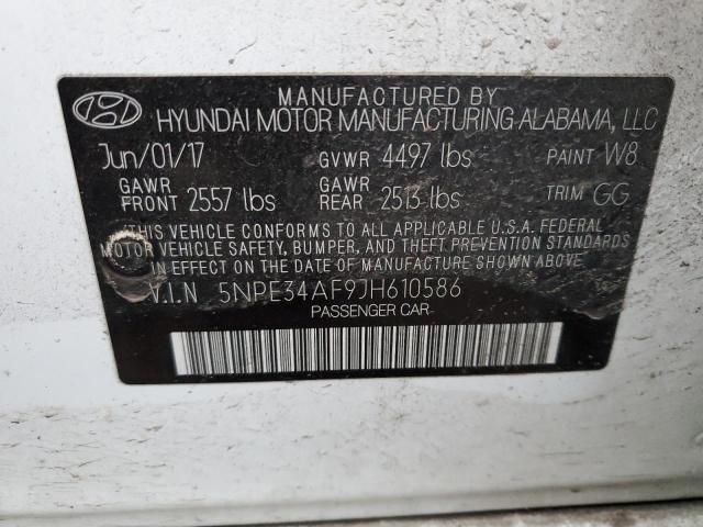 Photo 11 VIN: 5NPE34AF9JH610586 - HYUNDAI SONATA SPO 