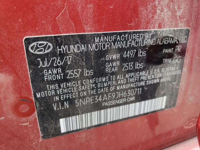 Photo 9 VIN: 5NPE34AF9JH630711 - HYUNDAI SONATA SPO 