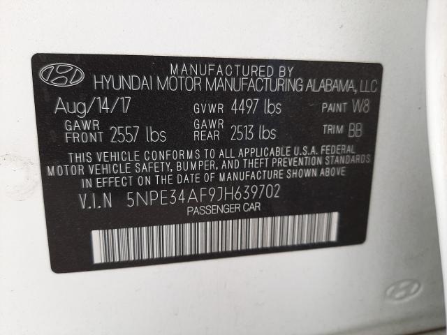 Photo 9 VIN: 5NPE34AF9JH639702 - HYUNDAI SONATA SPO 