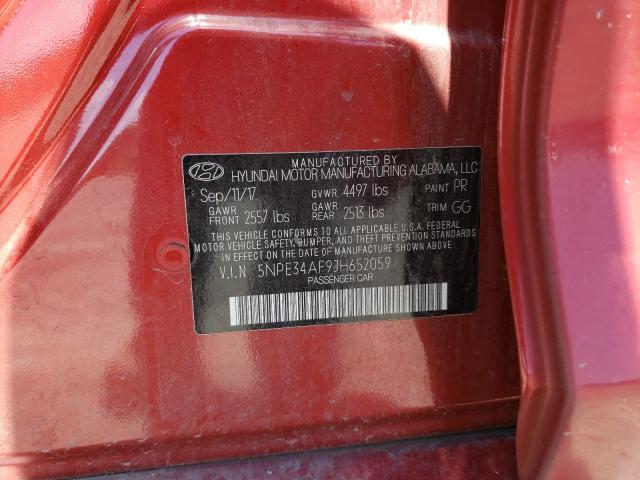 Photo 9 VIN: 5NPE34AF9JH652059 - HYUNDAI SONATA SPO 