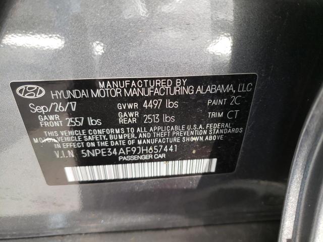 Photo 9 VIN: 5NPE34AF9JH657441 - HYUNDAI SONATA SPO 