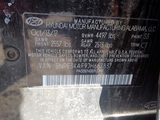 Photo 9 VIN: 5NPE34AF9JH663837 - HYUNDAI SONATA SPO 