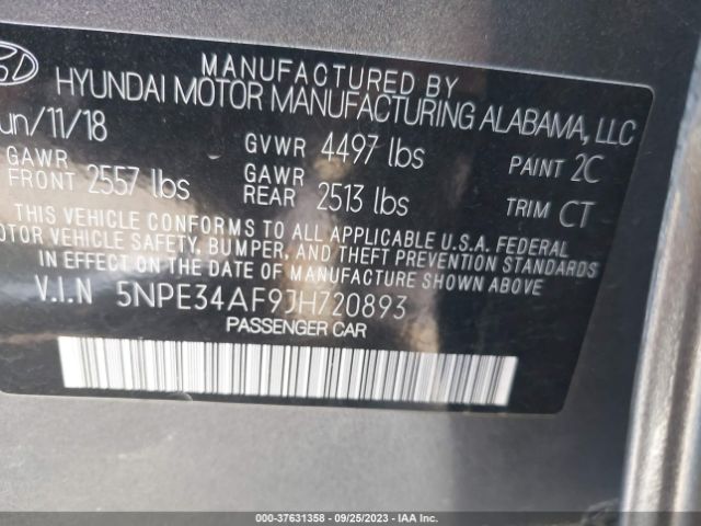 Photo 8 VIN: 5NPE34AF9JH720893 - HYUNDAI SONATA 