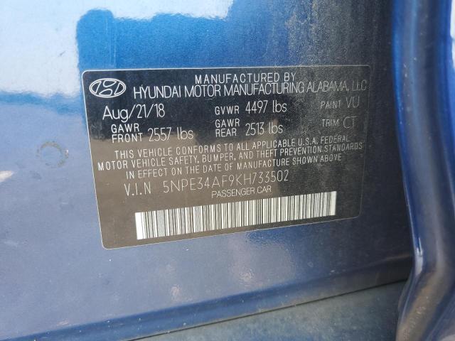 Photo 11 VIN: 5NPE34AF9KH733502 - HYUNDAI SONATA 