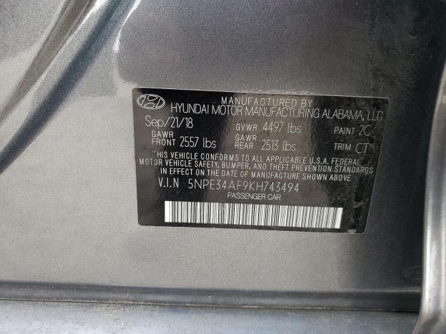 Photo 11 VIN: 5NPE34AF9KH743494 - HYUNDAI SONATA 