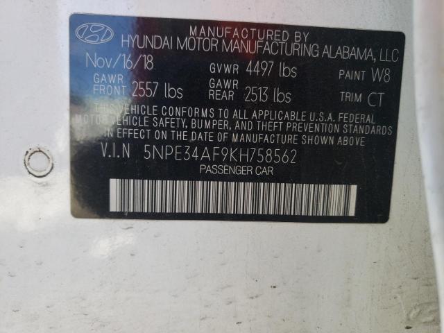 Photo 9 VIN: 5NPE34AF9KH758562 - HYUNDAI SONATA LIM 